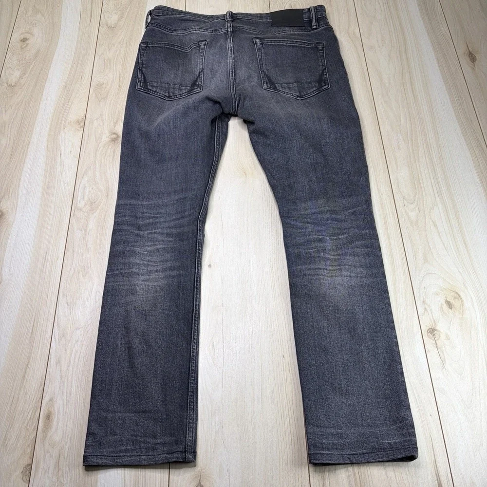 All Saints Jeans Mens 32x30 Faded Black Cigarette Skinny Stretch Denim Pants
